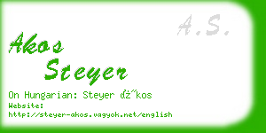 akos steyer business card